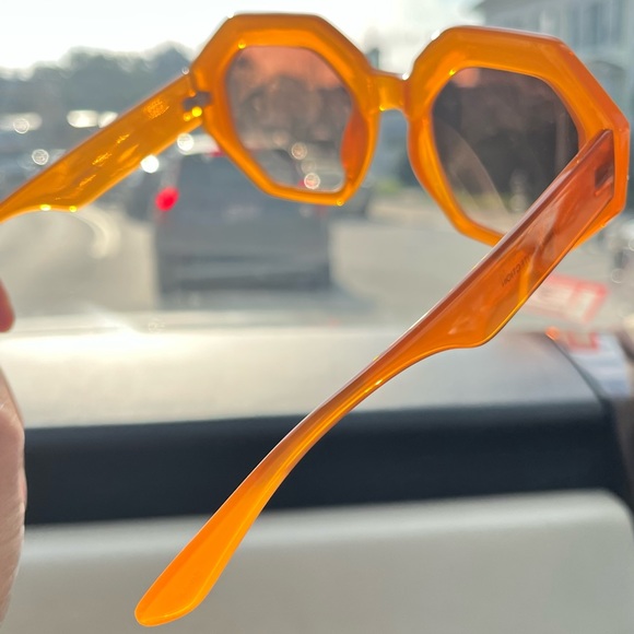 RS Eyewear Orange Hexagonal Sunglasses Gradient Lenses - Picture 6 of 7